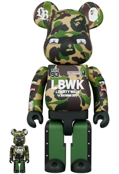 MEDICOM TOY - BE@RBRICK LBWK × BAPE(R) 100％ & 400％