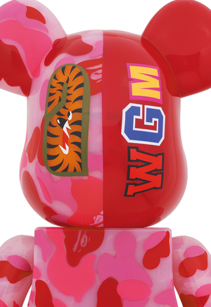 MEDICOM TOY - BE@RBRICK CLEAR ABC CAMO SHARK 1000％