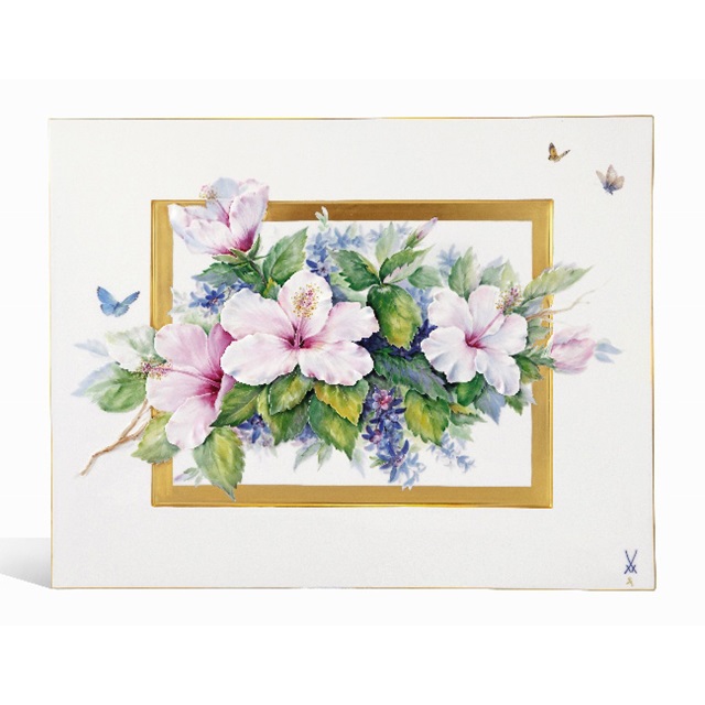 マイセン プラーク 黄色と紫色の蘭 マイセン プラーク 黄色と紫色の蘭