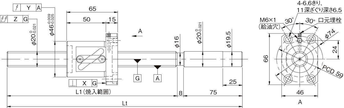 ボールねじ｜チューブ方式ボールねじ GEシリーズ（C7級） | 黒田精工