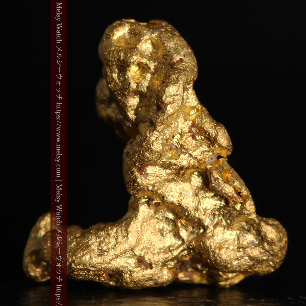 3.34gのL字型の変わった形をした自然金