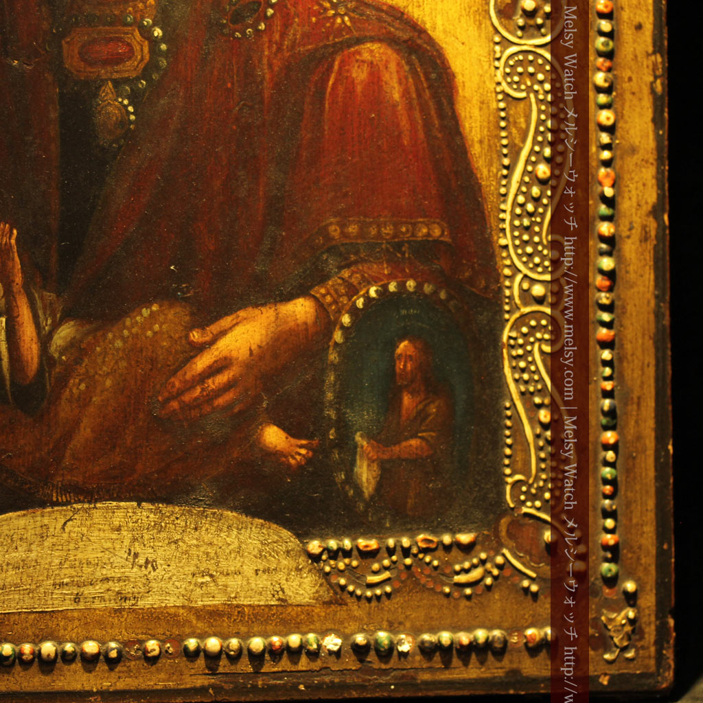 大型【本物保証】聖母子像 イコン画 ロシア正教 キリスト 宗教