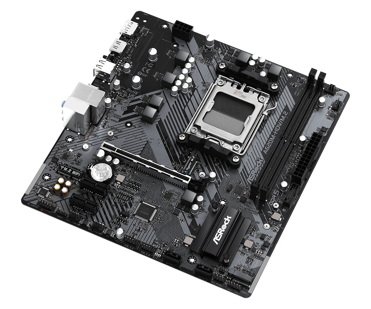 ASRock A620M-HDV/M.2 AMD A620 AM5 DDR5 Micro ATX Motherboard