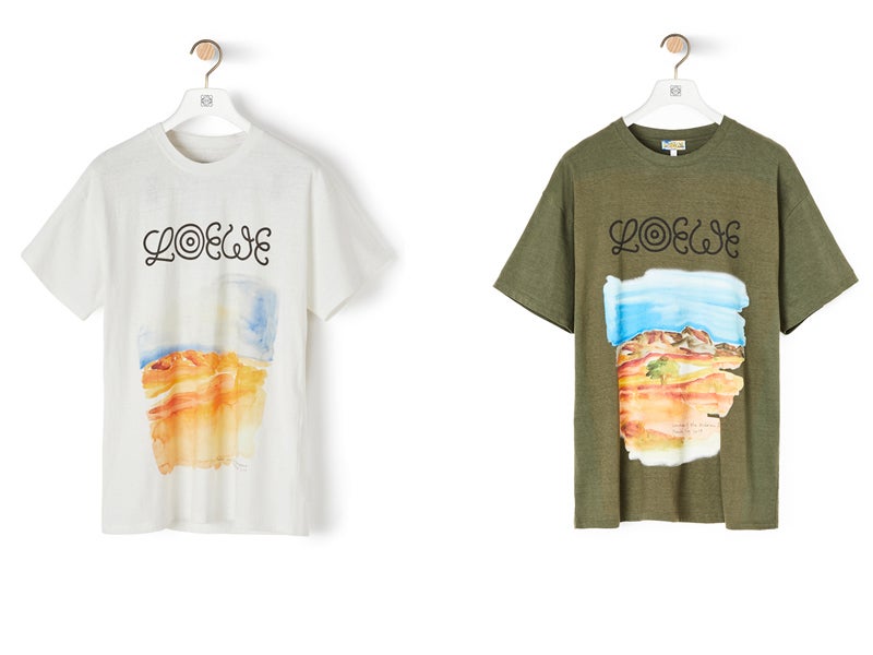 ロエベ」の新作は旅先の風景を水彩画で描いたアートなTシャツ！ メンズ