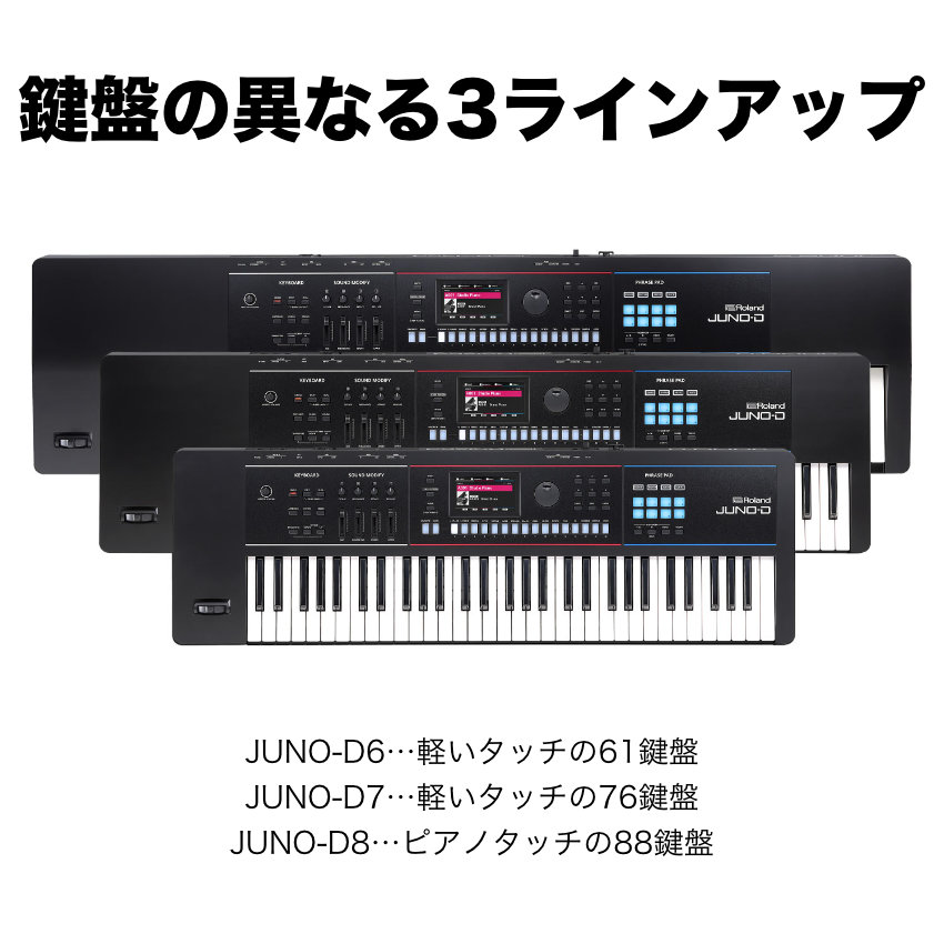 Roland 61鍵盤 シンセサイザー JUNO-D6【福山楽器センター】
