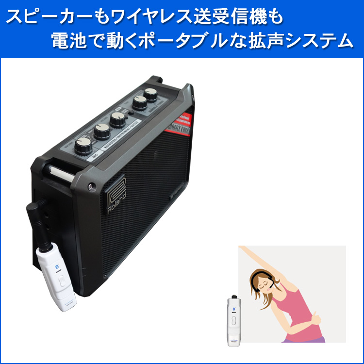 ローランド 軽量・小型スピーカーセット ワイヤレス イヤーフック