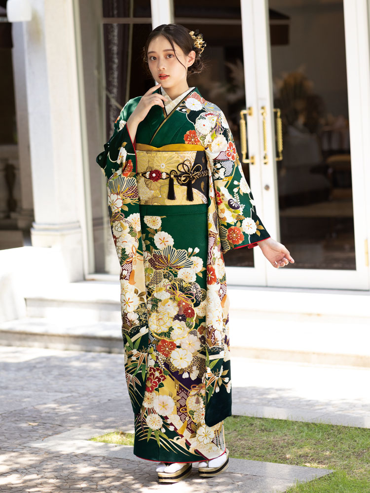 振袖3 アンティーク風 振袖 No.EA-4132-Laサイズの通販｜きもの365