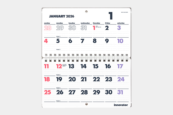 2026年版カレンダー｜【イノベーター カレンダー】 壁掛 インハンド