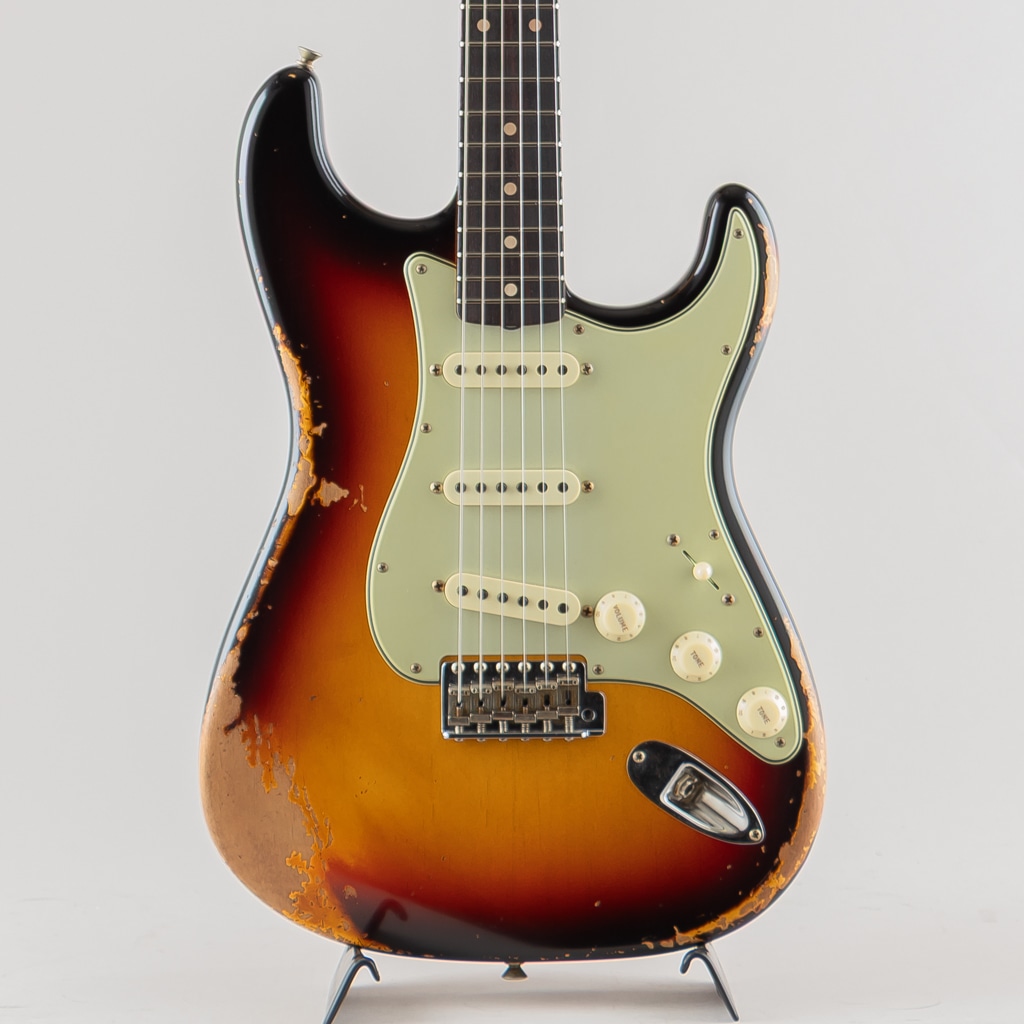 ノーブランドストラトキャスター ブラック ノイズレス処理&オレンジ