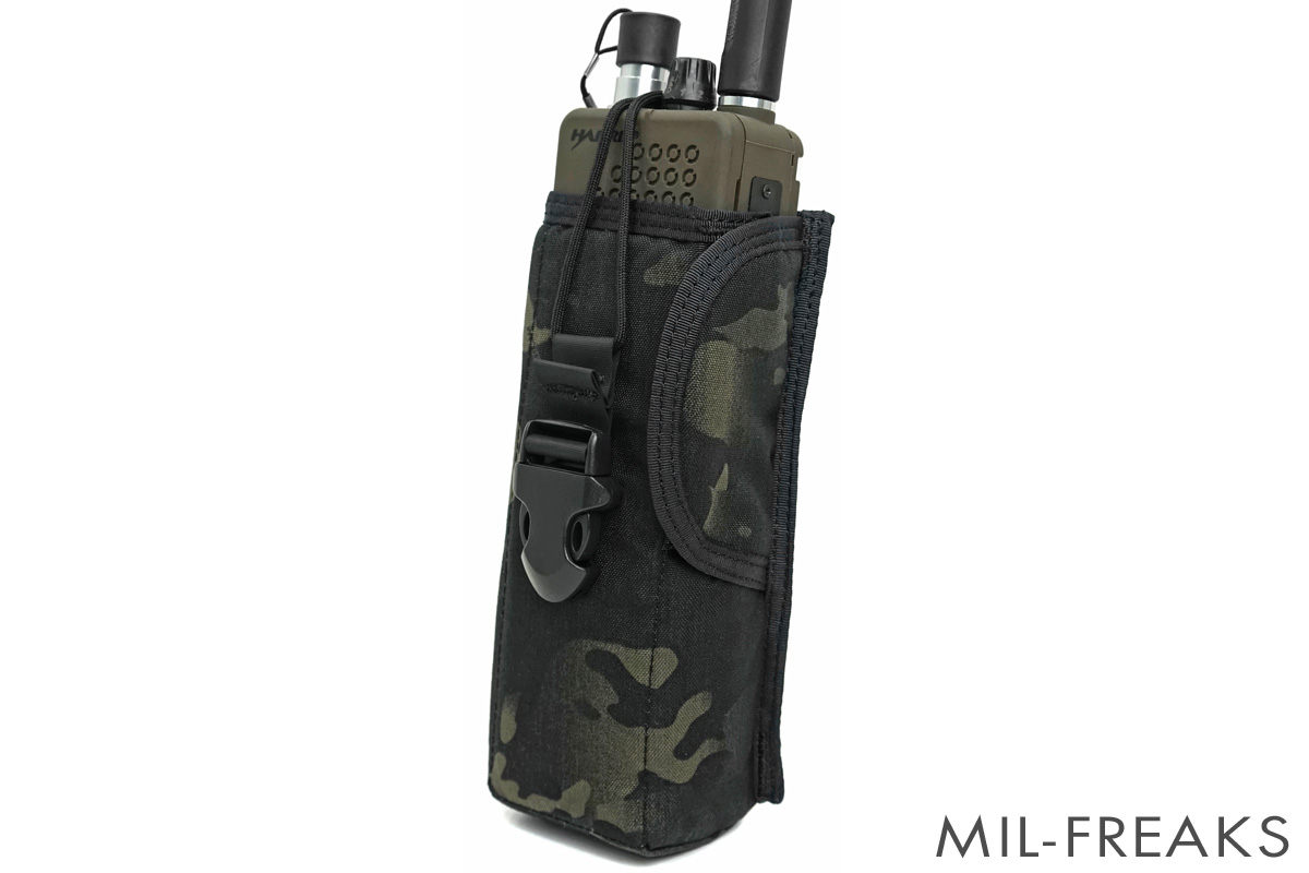 TMC MOLLE MBITR PRCラジオポーチ マルチカムブラック 実物生地使用