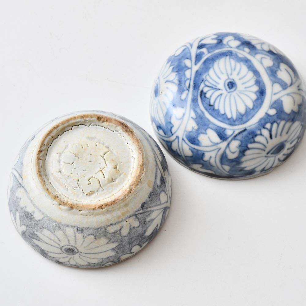 中国古美術 青花れい枝文双耳扁壺 大明永楽時代 中国古美術