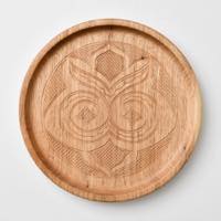 北海道 アイヌ 木製 トレイ イタ 皿 菓子皿 角皿 ポンニマ 5客 北海道