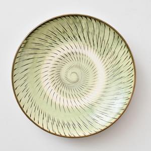 小鹿田焼 大皿 丸皿 和食器 飛び鉋 小石原焼 坂本茂木 民藝 用の美 柳