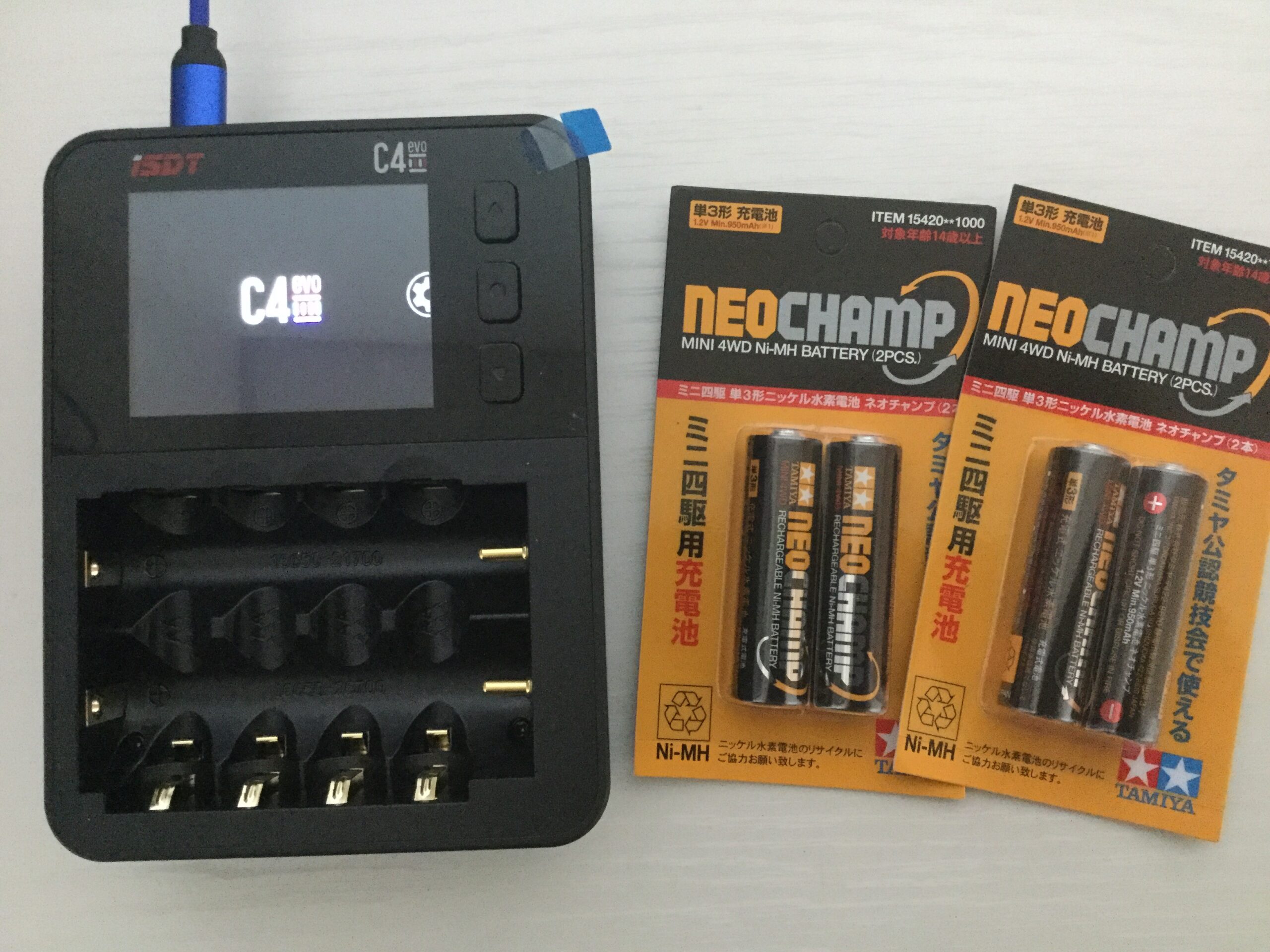 ミニ四駆 ネオチャンプ ×10 と電池育成のあたり