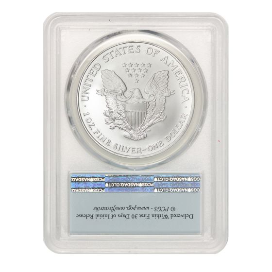 2007 $1 Silver Eagle PCGS MS70 FS Flag Label