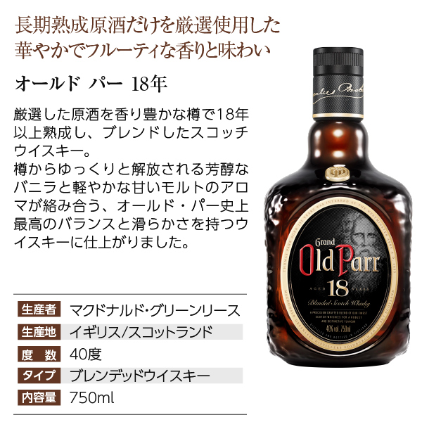 オールドパー 18年 40度の正規販売店