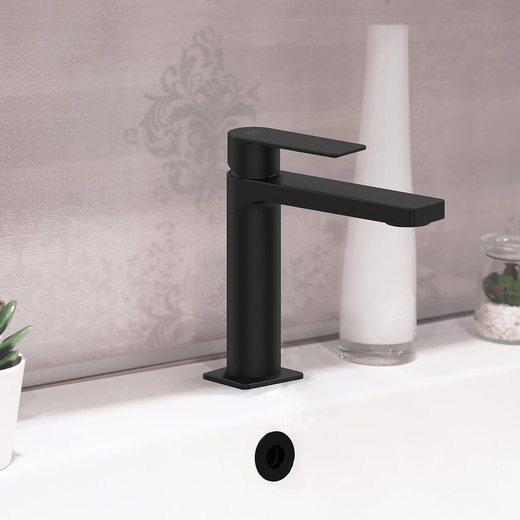 タンゴショート混合水栓 マットブラック(TA05749)｜洗面所・水回りの