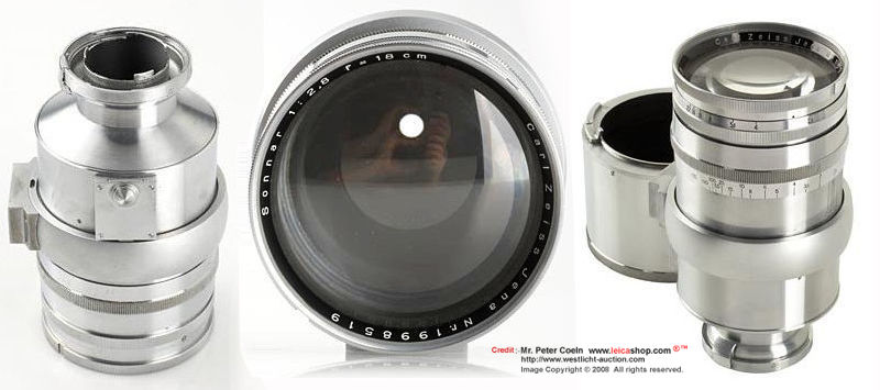 Contax Carl Zeiss JENA 1:2.8 f=18cm (180mm f/2.8) Olympia Sonnar