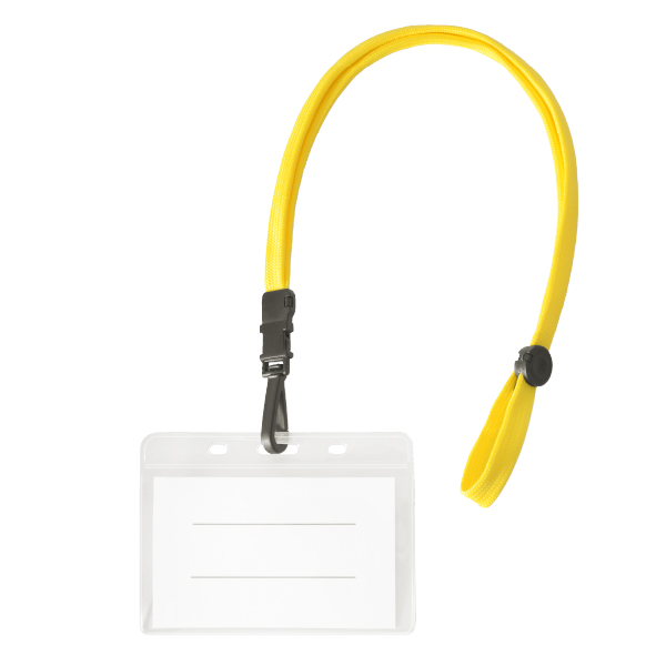 ジョイントストラップ名札 N型(ナスカン)イエロー 名札 パスケース
