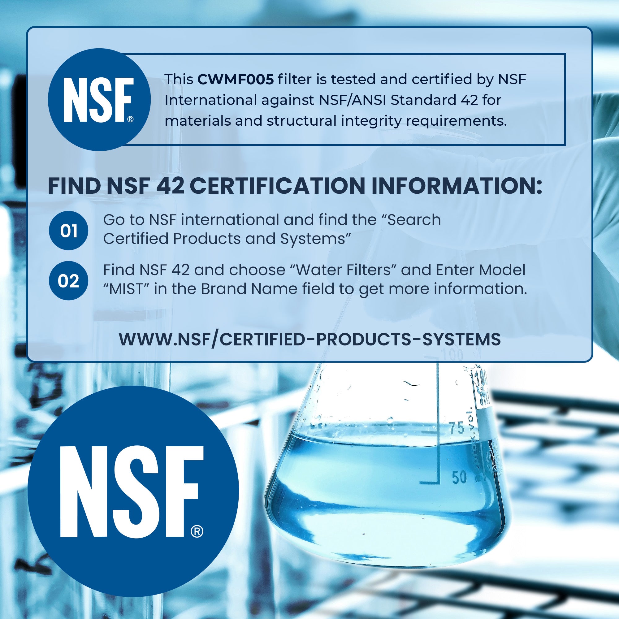 Mist 4396508 & EDR5RXD1 Water Filter Replacement, Compatible