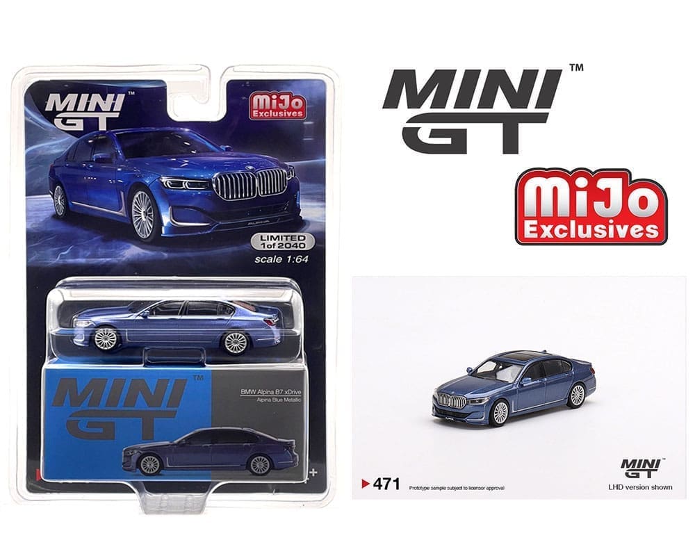 Mini GT 1:64 BMW Alpina B7 xDrive Alpina Blue Metallic - Mijo