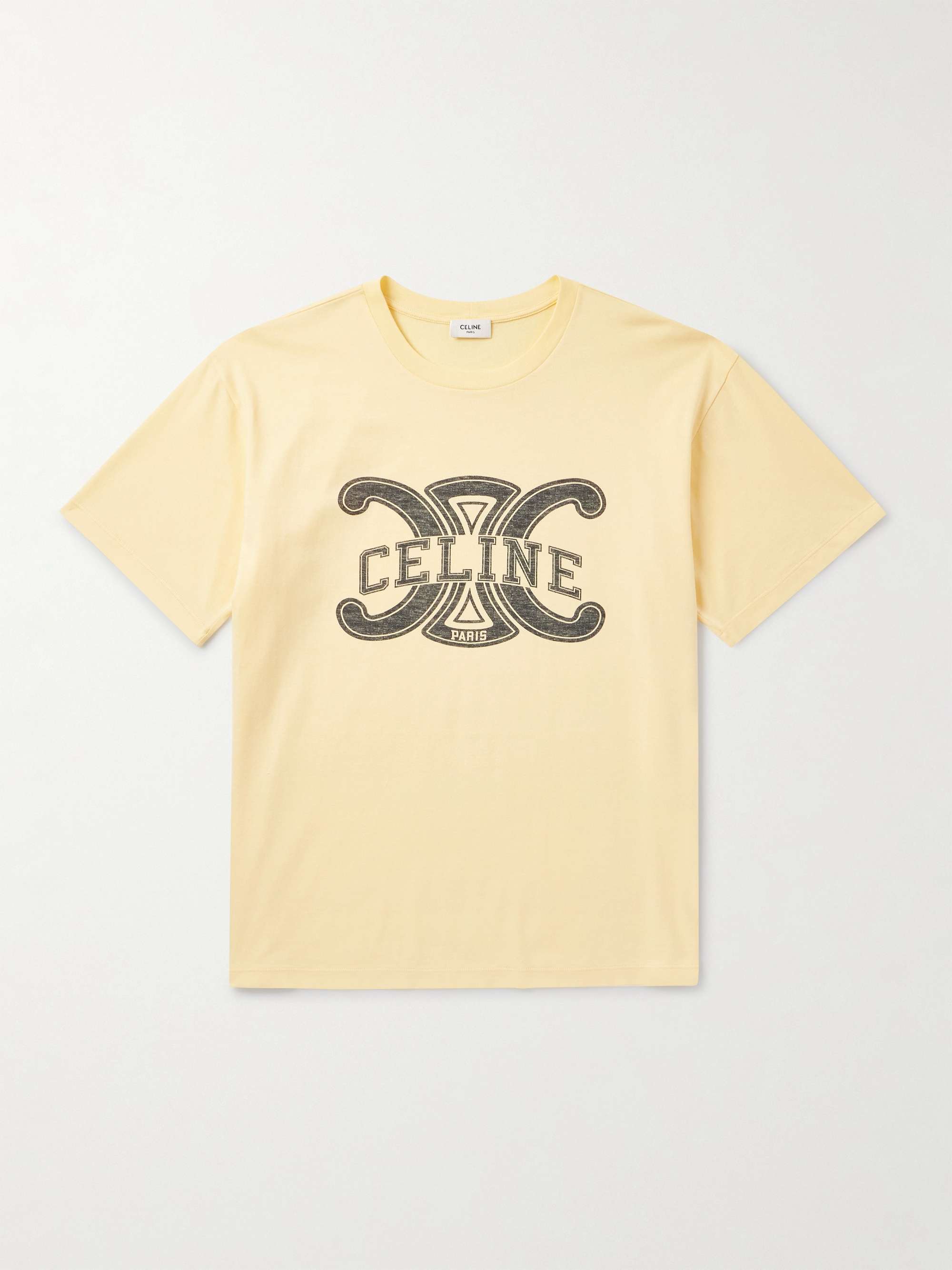 CELINE Logo-Print Cotton-Jersey T-Shirt for Men | MR PORTER