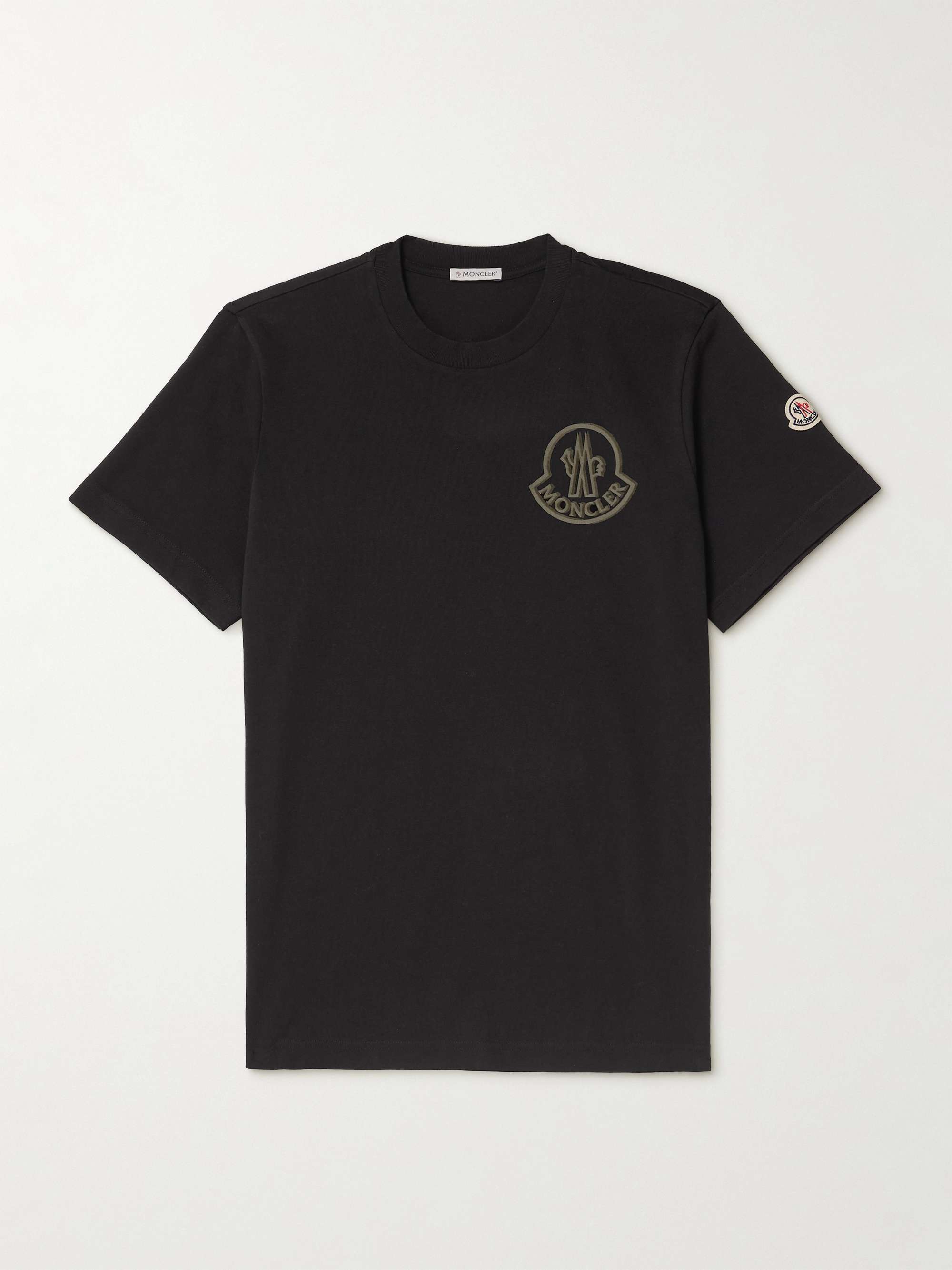 Black 7 Moncler FRGMT Hiroshi Fujiwara Logo-Print Cotton-Jersey T