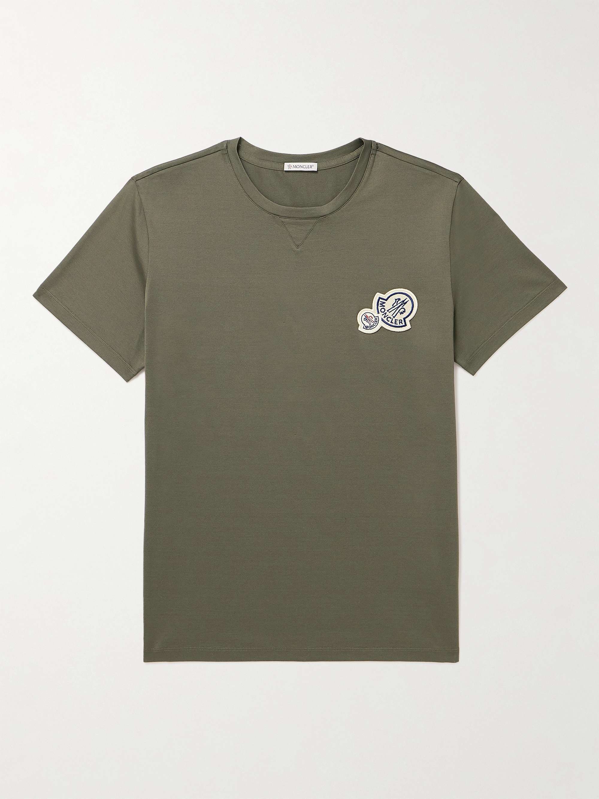 MONCLER Logo-Appliquéd Cotton-Jersey T-shirt for Men | MR PORTER