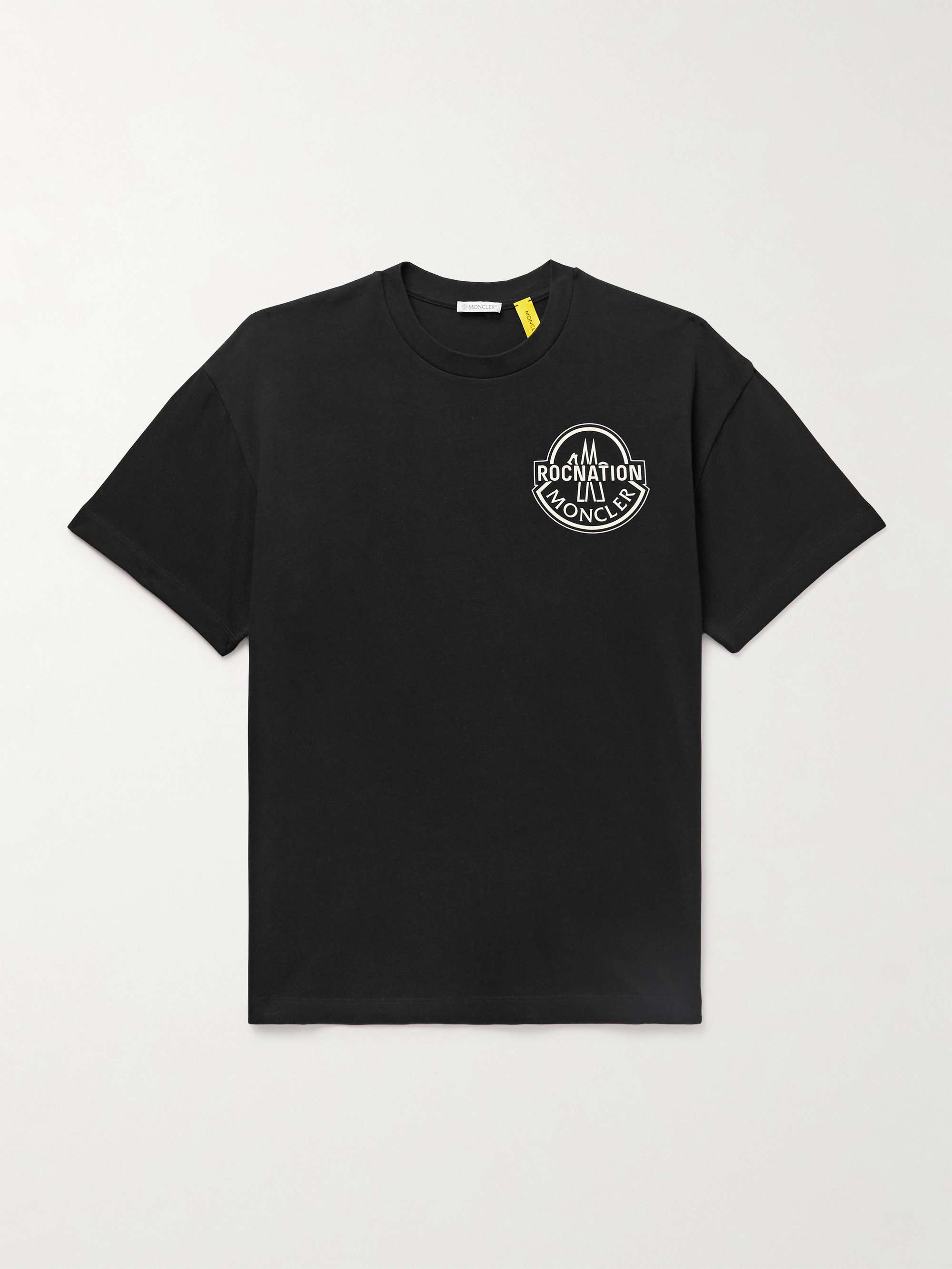 Black 7 Moncler FRGMT Hiroshi Fujiwara Logo-Print Cotton-Jersey T