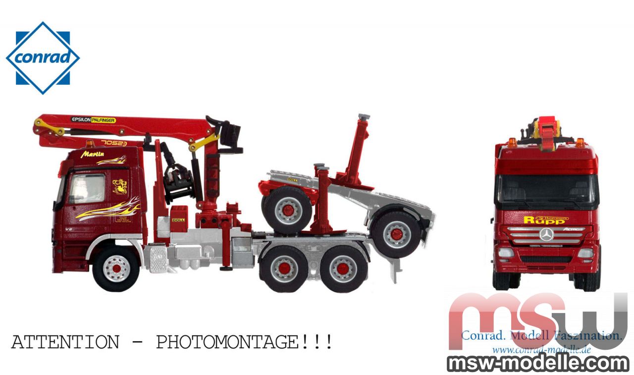 40179/0 Mercedes Benz 1:50, Actros 3achs DOLL Langholzlader mit