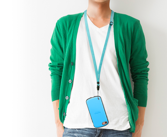 スマートフォン（汎用） 多機能ネックストラップ 「PALLET」 グリーン