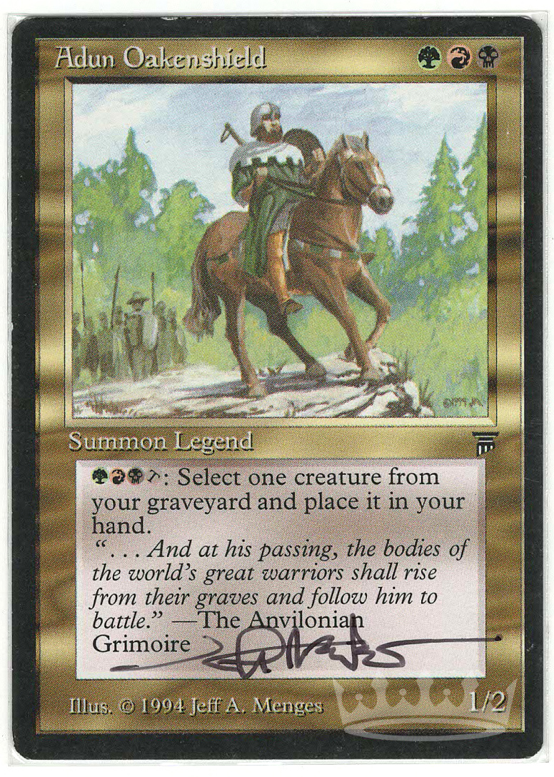 Adun Oakenshield (Legends, signed by artist Jeff Menges) – MTGKingpin