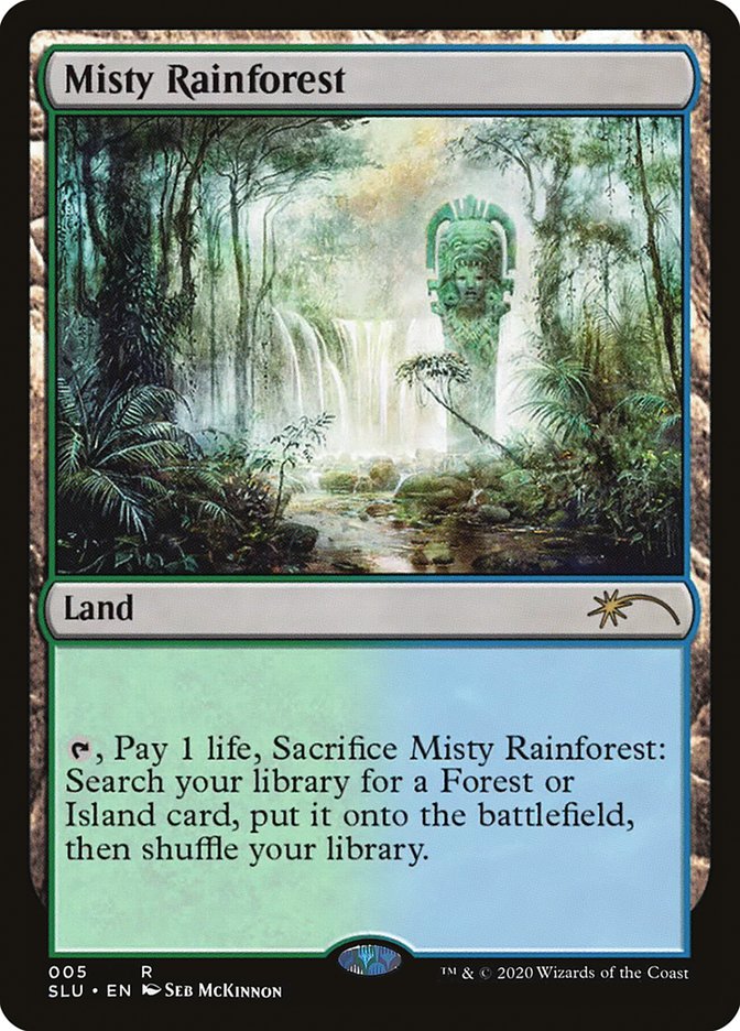 霧深い雨林 foil Misty Rainforest MTG 霧深い雨林 英語 Foil
