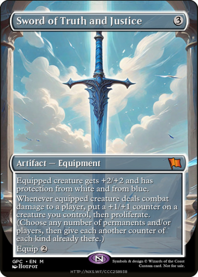 プレイマット】Sword of Truth and Justice MTG Sword of Truth and