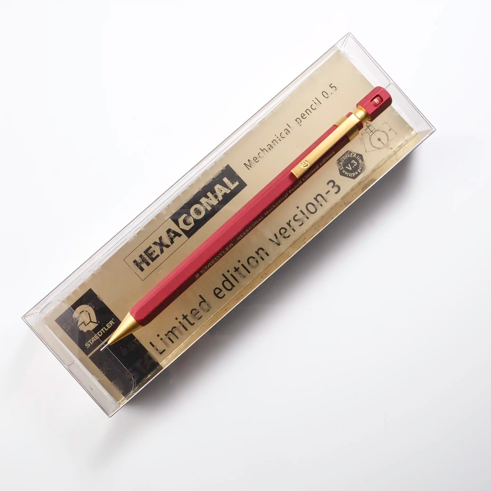 STAEDTLER Hexagonal 0.5mm Mechanical Pencil - Red Version 3