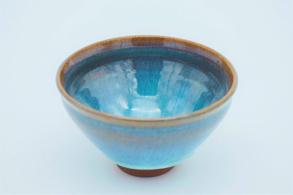 T173 茶碗 『会津本郷焼』『宗像窯 宗像亮一』 共箱 抹茶碗 茶道具