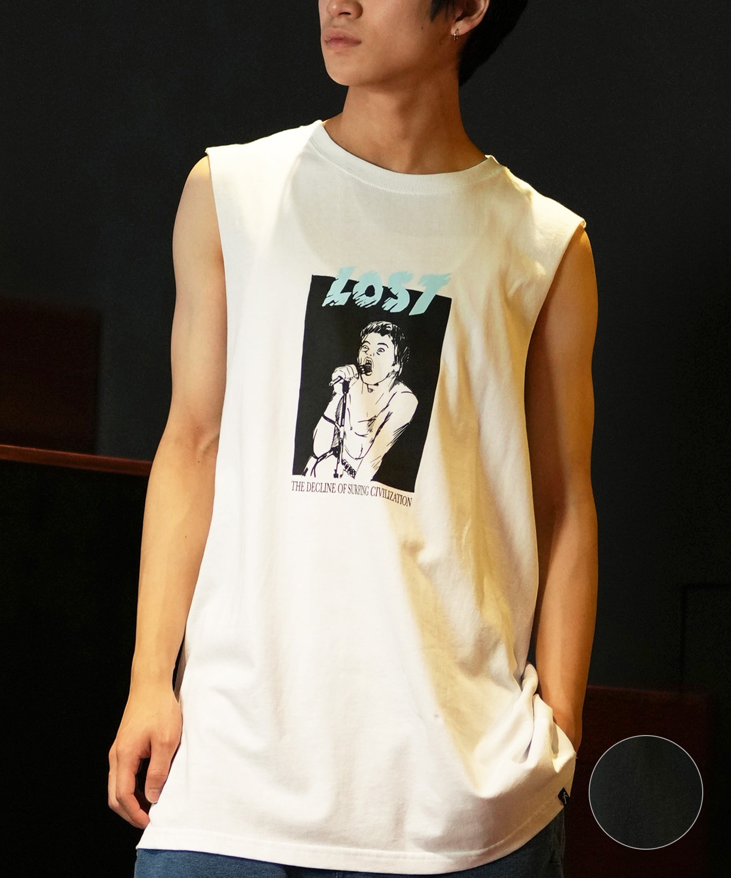 LOST ロスト タンクトップ メンズ フロントプリント バックプリント