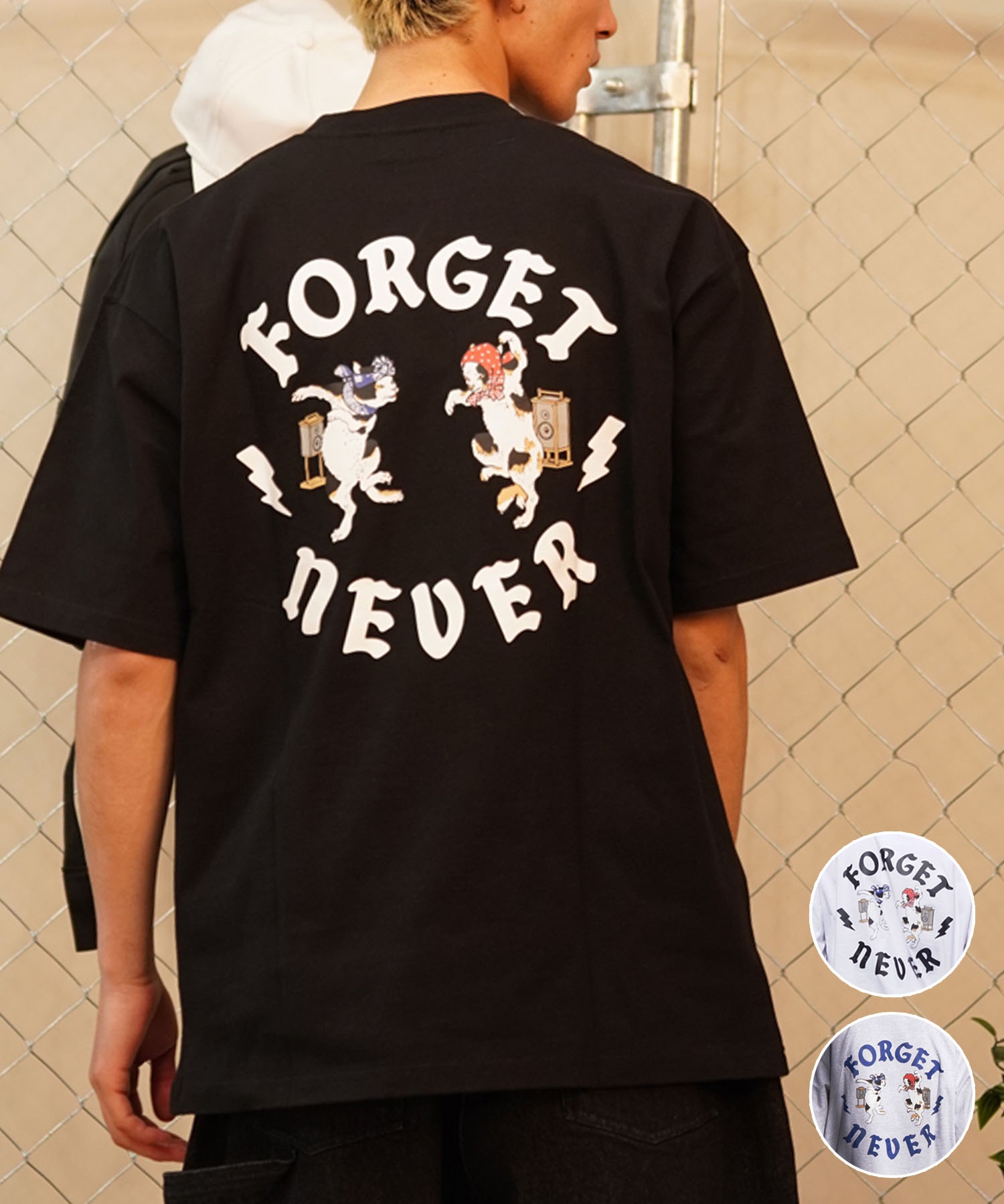 FORGET NEVER フォーゲットネバー メンズ 半袖Tシャツ バックプリント