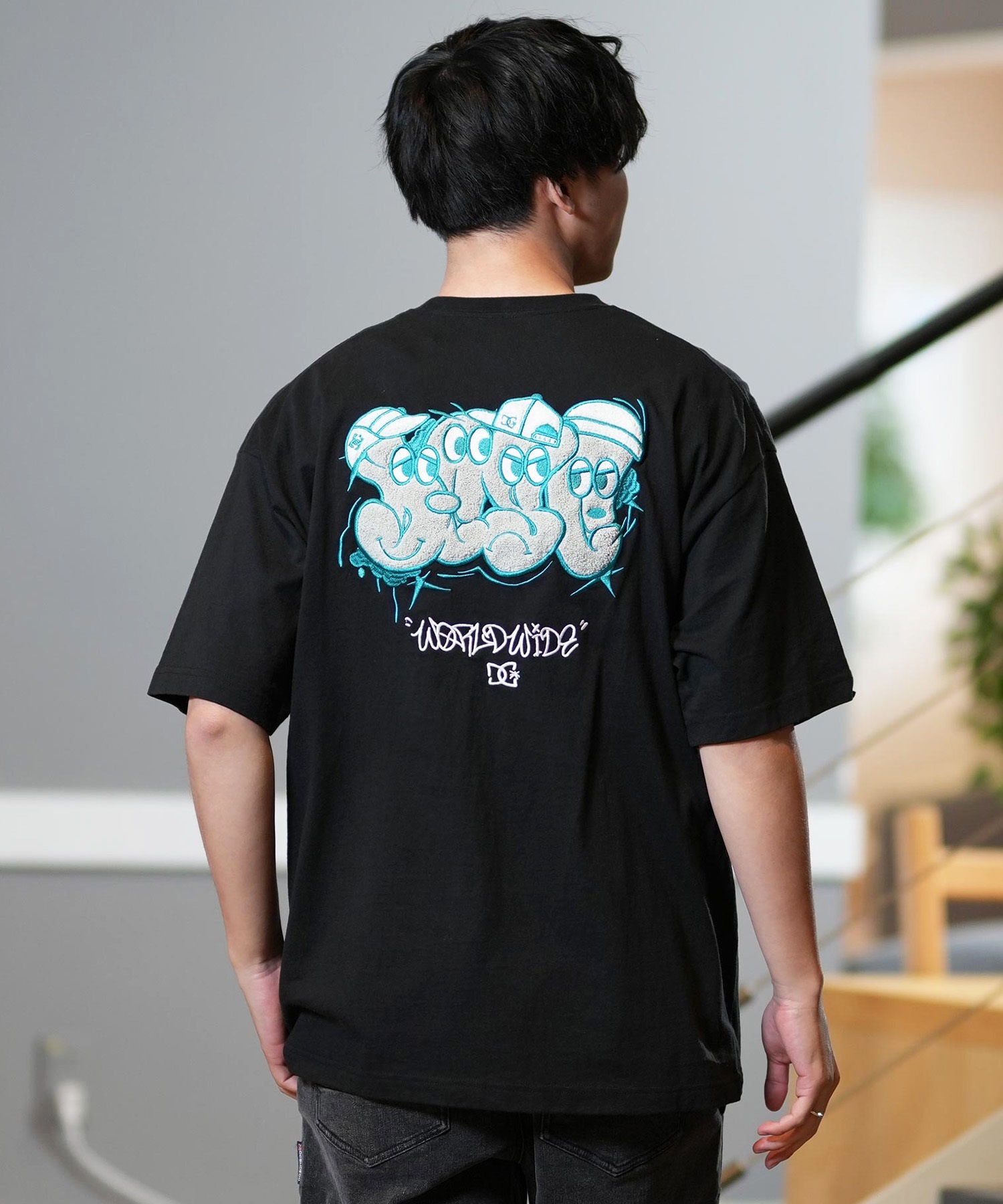 DC ディーシー 半袖 Tシャツ メンズ バックプリント オーバーサイズ