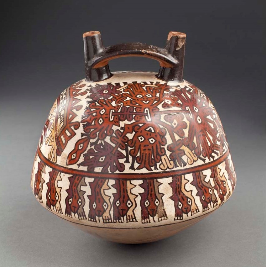 ナスカ文化 トウガラシ文茶碗 （鉢）！ アンデス、ペルー 、骨董