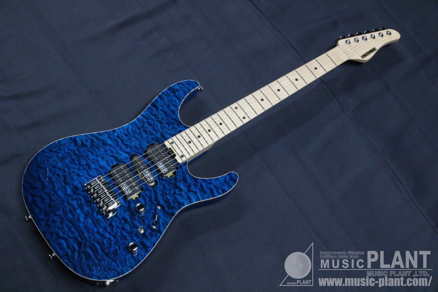 SCHECTER エレキギターEX-VB-24-CTM/VTR -4A GRADE- Black Aqua新品