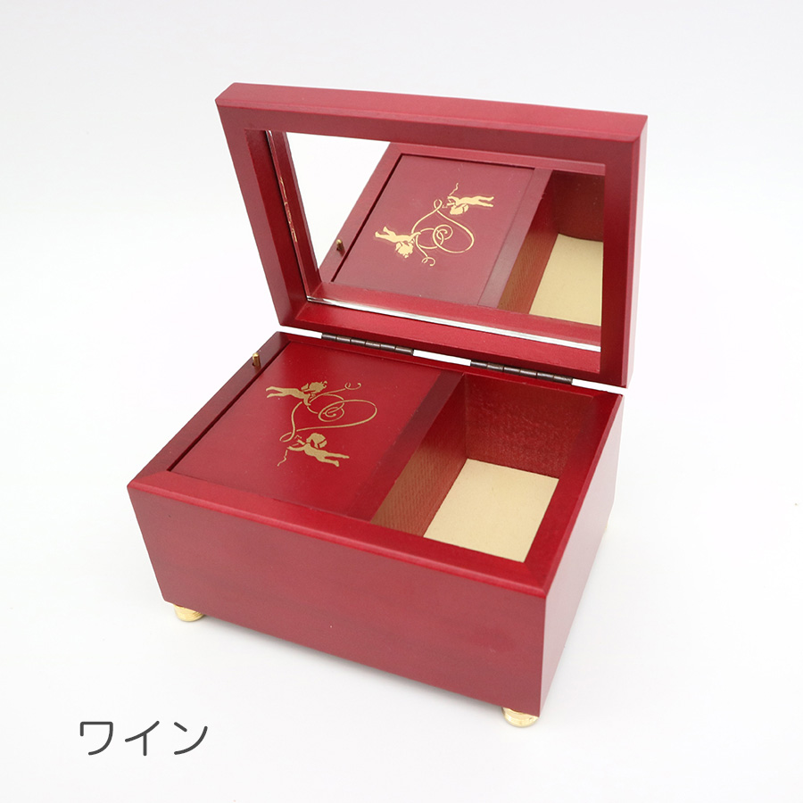 18弁】ミニ宝石箱 オルゴール ジュエリーボックス シンプル ｜株式会社
