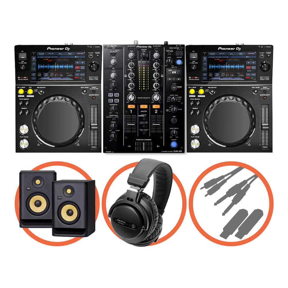 Pioneer CDJ-700S×2 DJM-300 純正ケース ケーブル Pioneer CDJ-700S×2 DJM-