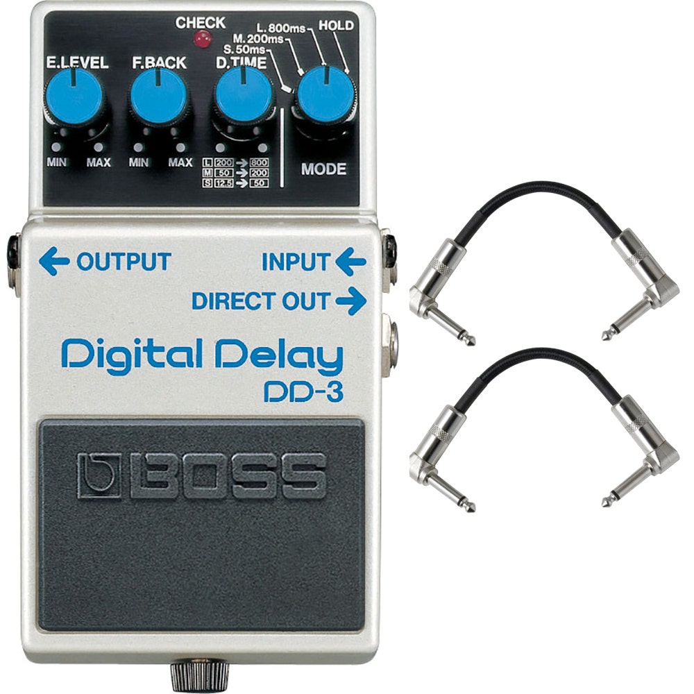 Boss DD-3 Digital Delay Pedal with Patch Cables