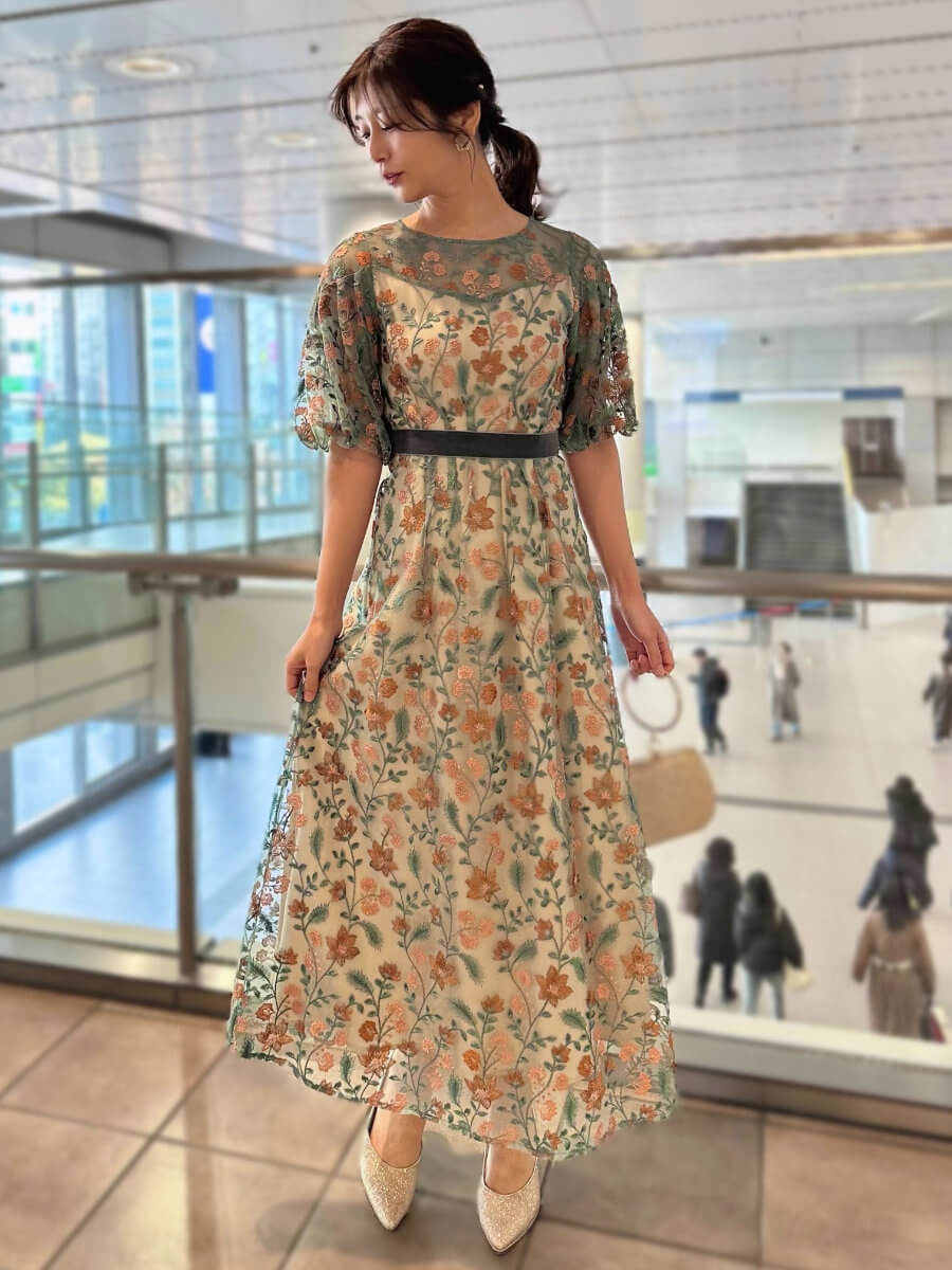 my closet / ブルーミーフラワードレスOR1