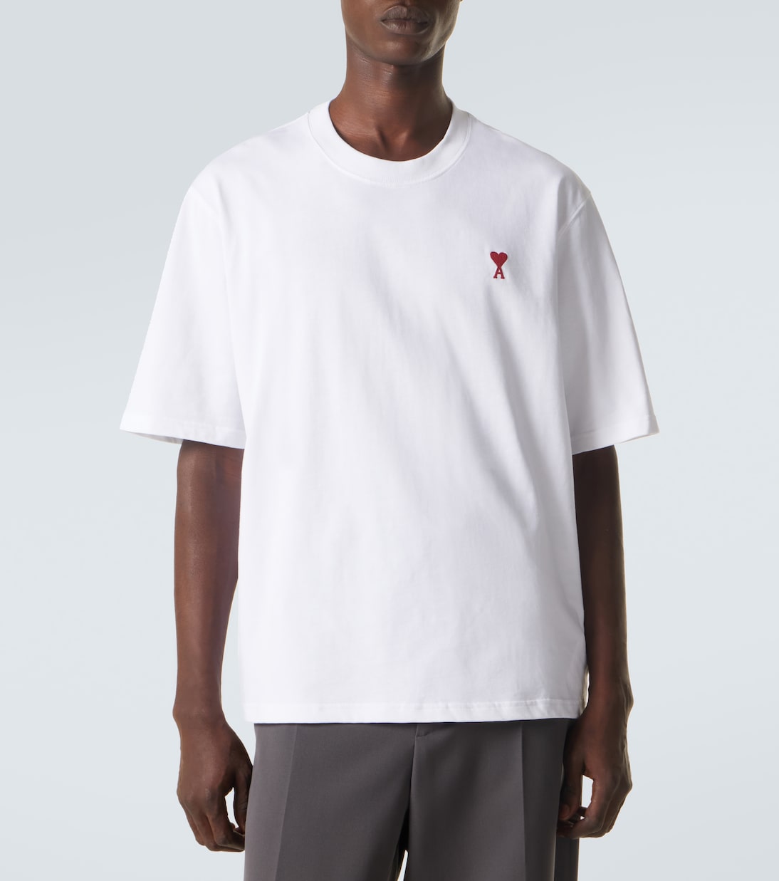 Ami De Cœur cotton jersey T-shirt in white - Ami Paris | Mytheresa