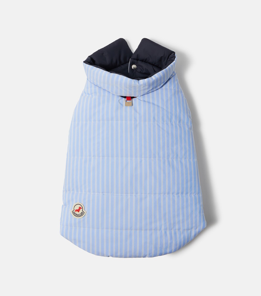 Moncler Poldo Dog Couture striped dog coat in blue - Moncler