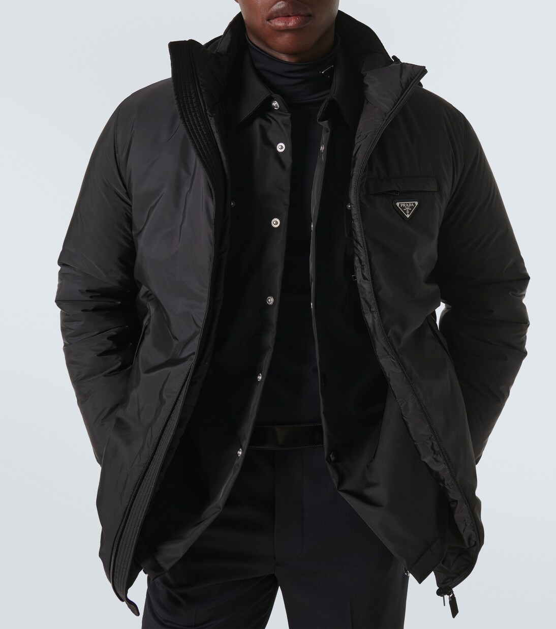 Re-Nylon padded coat in black - Prada | Mytheresa