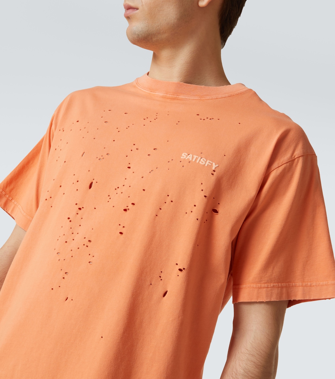 MothTech cotton jersey T-shirt in orange - Satisfy | Mytheresa