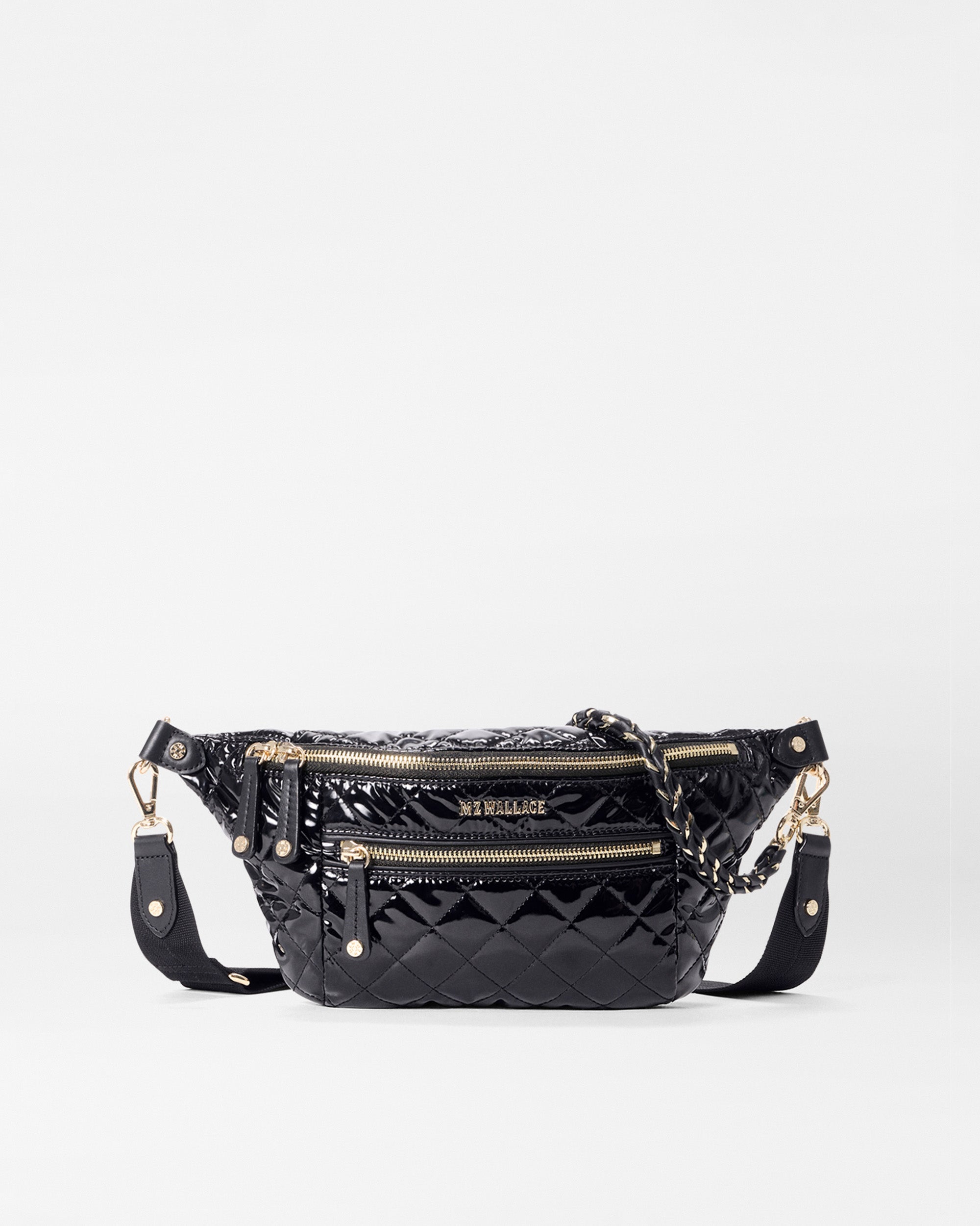 Black Shiny Crossbody Bag | MZ Wallace